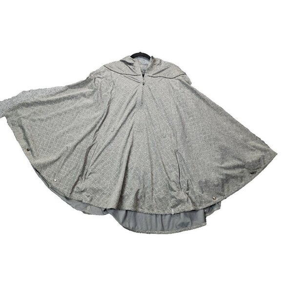 M By Novara Jacket Adult L/XL Grey Poncho Hooded Cape Button Cycling Hiking Coat - Picture 1 of 16